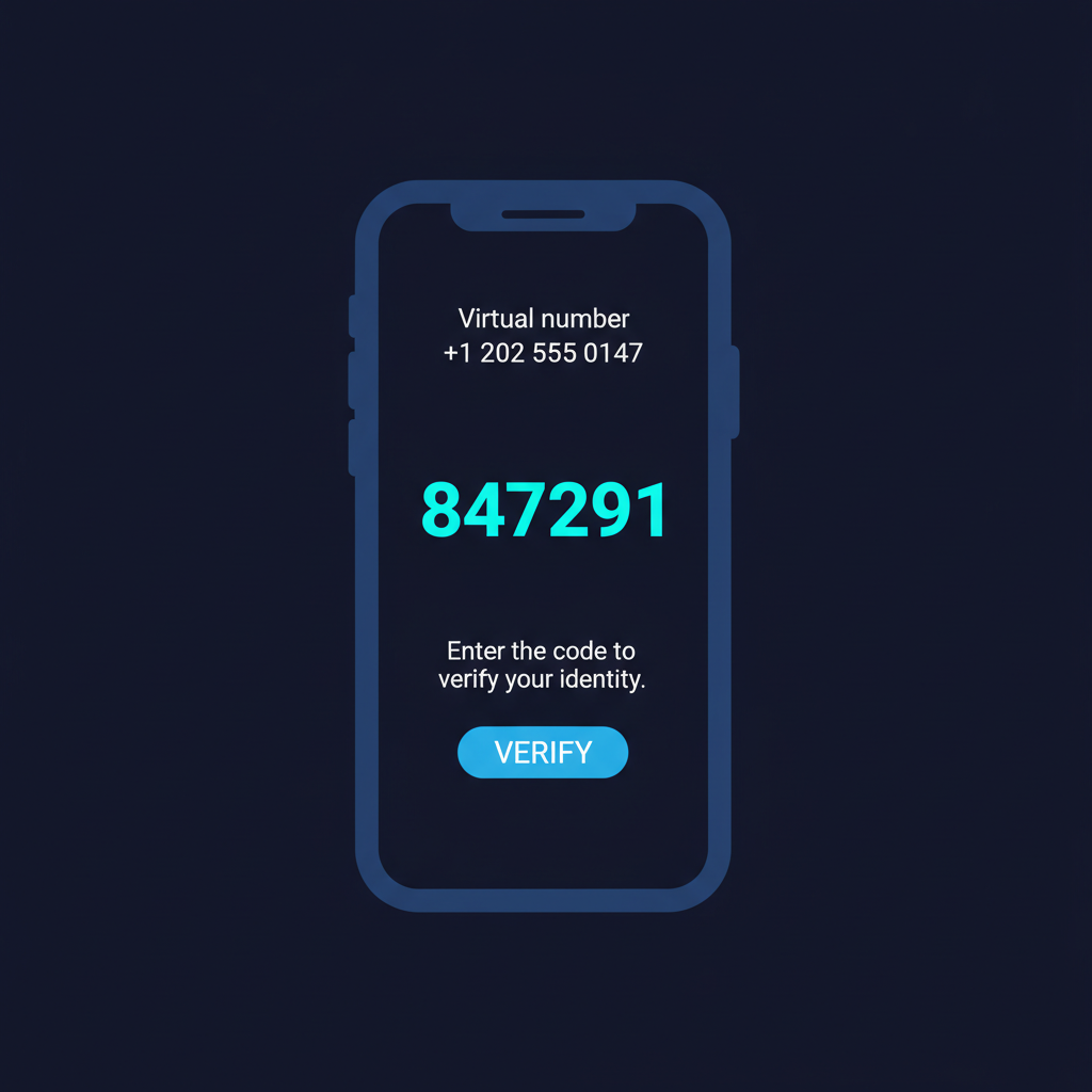 SMS Activate dashboard showing virtual number selection